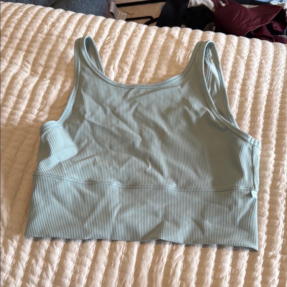 Mint Green Ribbed Women's Bralette